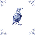 Delft Blue Ceramic Tile- Quail︱Bathroom Tile, Splashback, Kitchen Tiles, Modern Dutch Style