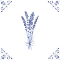 Delft Blue Ceramic Tile- Lavender︱Bathroom Tile, Splashback, Kitchen Tiles, Modern Dutch Style