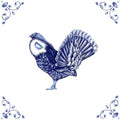 Delft Blue Ceramic Tile- Blue Grouse︱Bathroom Tile, Splashback, Kitchen Tiles, Modern Dutch Style