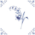 Delft Blue Ceramic Tile- Bluebell︱Bathroom Tile, Splashback, Kitchen Tiles, Modern Dutch Style