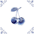 Delft Blue Ceramic Tile- Cherry︱Bathroom Tile, Splashback, Kitchen Tiles, Modern Dutch Style