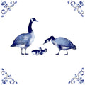 Delft Blue Ceramic Tile- Canadian Geese / Goose︱Bathroom Tile, Splashback, Kitchen Tiles, Modern Dutch Style