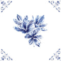 Delft Blue Ceramic Tile- Crocus︱Bathroom Tile, Splashback, Kitchen Tiles, Modern Dutch Style