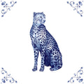 Delft Blue Ceramic Tile- Cheetah︱Bathroom Tile, Splashback, Kitchen Tiles, Modern Dutch Style