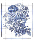 Delft Blue Ceramic Tile Mural- Floral Bouquet︱Splashback, Kitchen Tiles, Modern Dutch Style