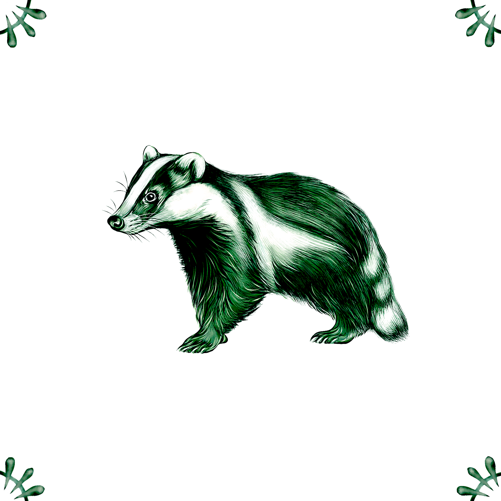 Delft Blue Ceramic Tile- Badger︱Bathroom Tile, Splashback, Kitchen Tile, Modern Dutch Style