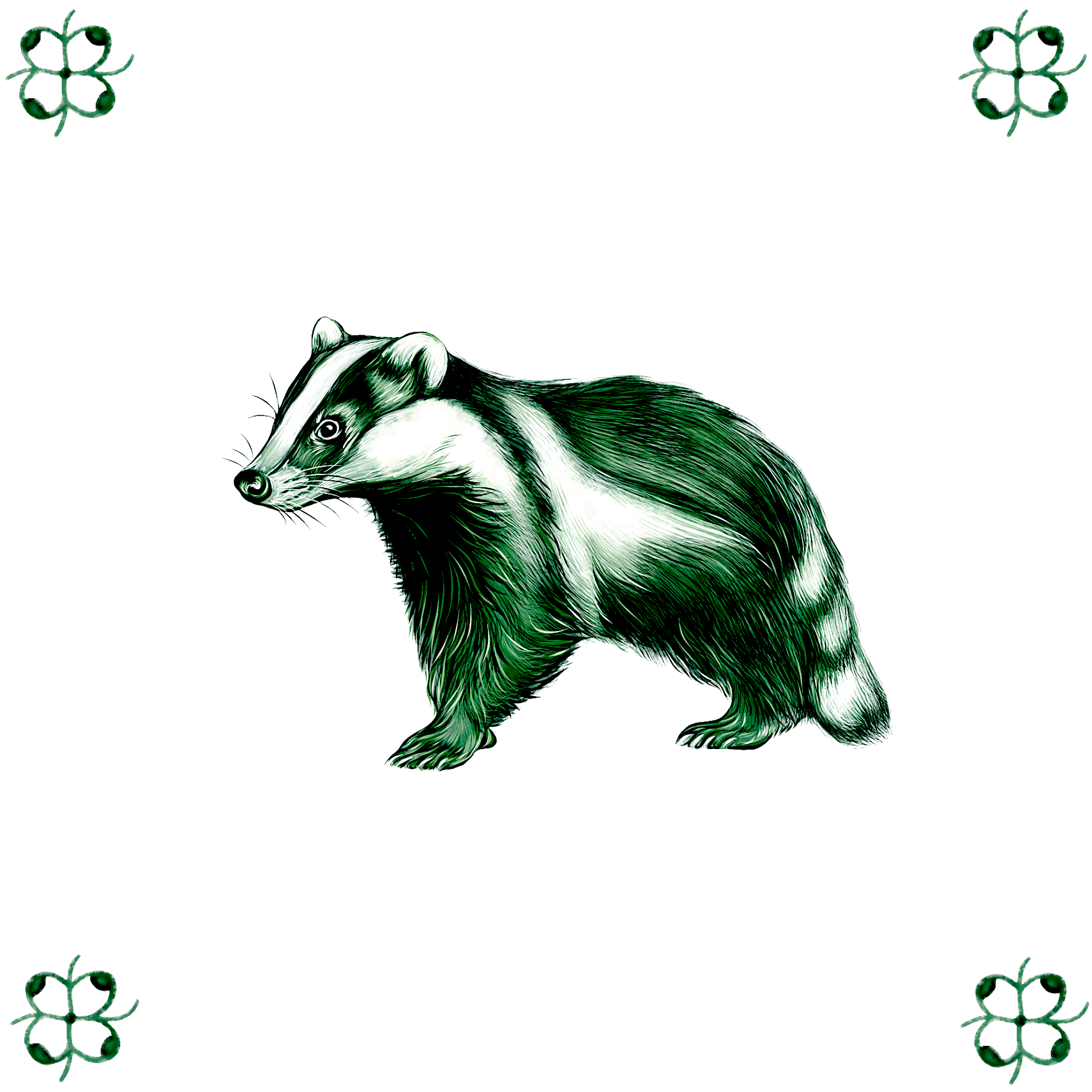 Delft Blue Ceramic Tile- Badger︱Bathroom Tile, Splashback, Kitchen Tile, Modern Dutch Style