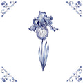 Delft Blue Ceramic Tile- Iris︱Bathroom Tile, Splashback, Kitchen Tiles, Modern Dutch Style