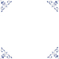 Delft Blue Ceramic Tile- Tile Corners Plain Blank︱Bathroom Tile, Splashback, Kitchen Tiles, Modern Dutch Style