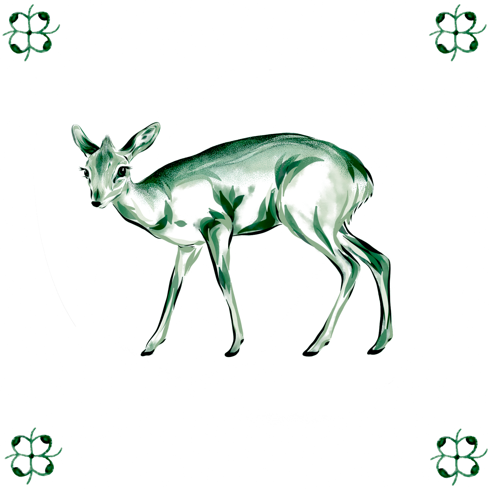 Delft Blue Ceramic Tile- Dik-Dik︱Bathroom Tile, Splashback, Kitchen Tiles, Modern Dutch Style