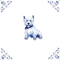 Delft Blue Ceramic Tile / Ornament- Unique Personalised Animal / Pet / House etc Tile︱Bathroom Tiles, Splashback, Modern Dutch Style