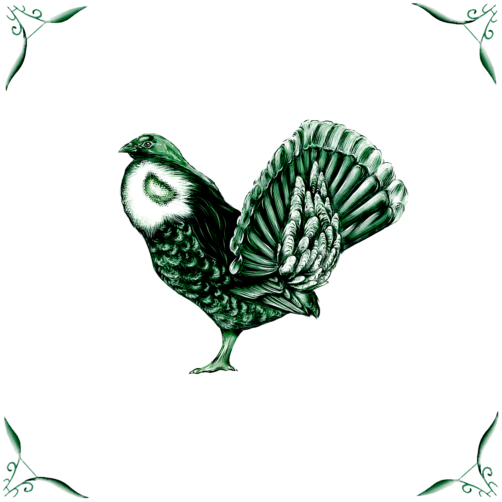 Delft Blue Ceramic Tile- Blue Grouse︱Bathroom Tile, Splashback, Kitchen Tiles, Modern Dutch Style