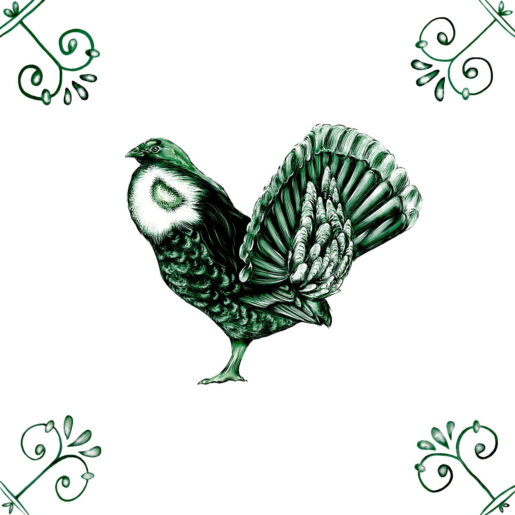 Delft Blue Ceramic Tile- Blue Grouse︱Bathroom Tile, Splashback, Kitchen Tiles, Modern Dutch Style