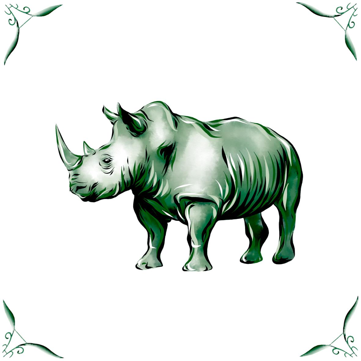 Delft Blue Ceramic Tile- Rhino︱Bathroom Tile, Splashback, Kitchen Tiles, Modern Dutch Style